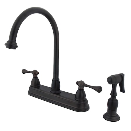 Kingston Brass Vintage Centerset Kitchen Faucet, Oil Rubbed Bronze KB3755BLBS